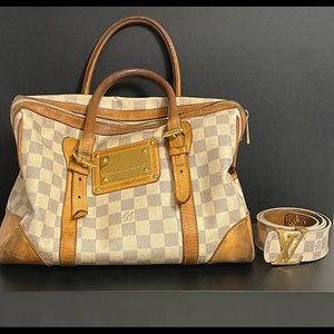 Louis Vuitton bag and belt in poor condition